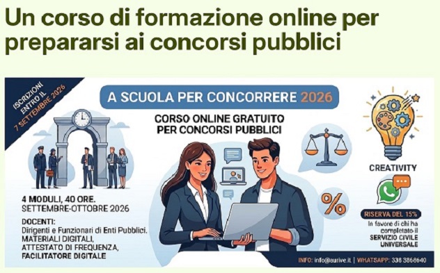 Corso di formazione online per prepararsi ai concorsi pubblici