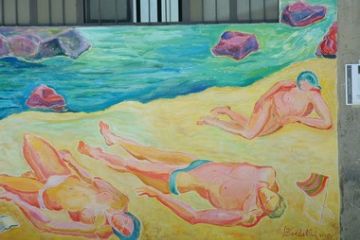 Titolo: "Bagnanti al fiume"<br>Autore: Bardelli Sandro <br>